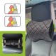 Автомобильный подголовник из экокожи красный Comfort Trip AMF 001-4 250x200x100