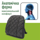 Автомобильный подголовник из экокожи черный Comfort Trip AMF 004-3 225х245х60