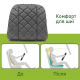 Автомобильный подголовник из экокожи черный Comfort Trip AMF 004-3 225х245х60