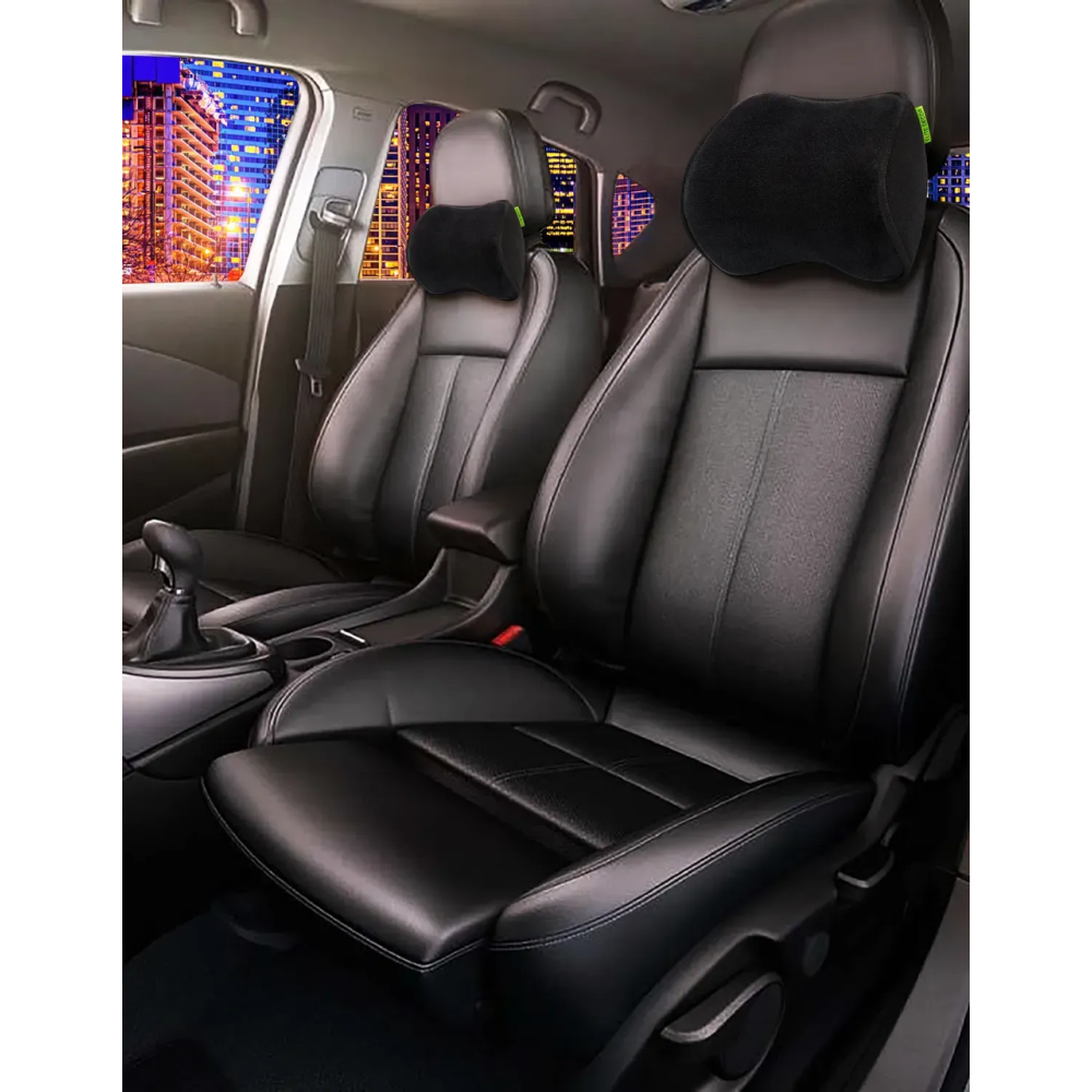 Автомобильный подголовник черный (велюр) Comfort Trip AMF 001-2 250x200x100