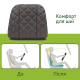 Автомобильный подголовник из экокожи красный Comfort Trip AMF 004-2 225х245х60