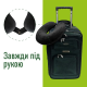 Подушка дорожня з кнопкою чорна Comfort Trip PMF 001-1 305x285x100