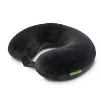 Подушка дорожня з кнопкою чорна Comfort Trip PMF 001-1 305x285x100