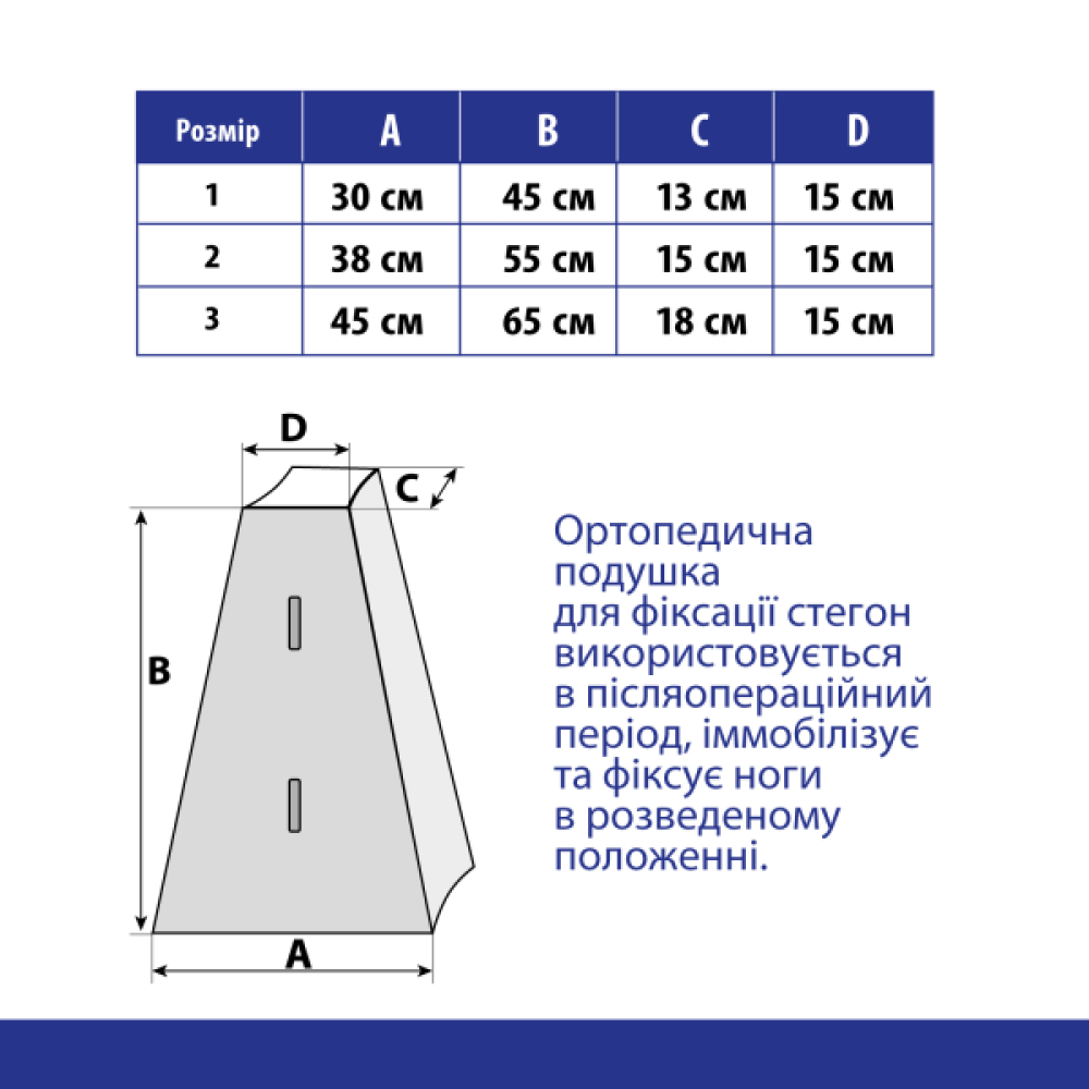 Бандаж-подушка для жорсткої фіксації стегон Торос Тип 520