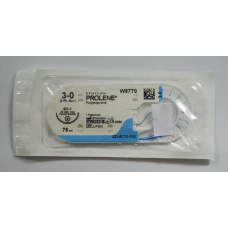 Хирургическая нить Ethicon Пролен (Prolene) 3/0, длина 75 см, кол. игла 22 мм, W8770
