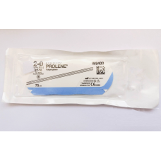 Хірургічна нитка Ethicon Пролен (Prolene) 2/0, довжина 75 см, 2 кол. голки 70 мм, W8400