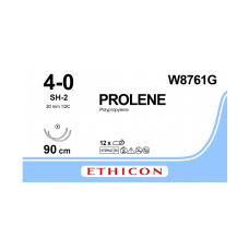 Хірургічна нитка Ethicon Пролен (Prolene) 4/0, довжина 90 см, 2 кол. голки 20 мм, W8761G