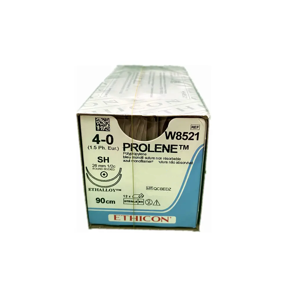 Хірургічна нитка Ethicon Пролен (Prolene) 4/0, довжина 90 см, 2 кол. голки 26 мм, 8521H (W8521)