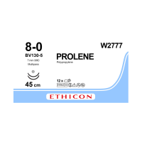 Хирургическая нить Ethicon Пролен (Prolene) 8/0, длина 45 см, 2 кол. иглы 6,5 мм, W2777