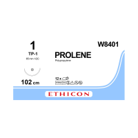 Хирургическая нить Ethicon Пролен (Prolene) 1, длина 100 см, кол. игла 65 мм W8401