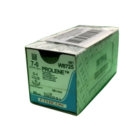Хірургічна нитка Ethicon Пролен (Prolene) 7/0, довжина 60 см, 2 кол. голки 13 мм, W8725G (W8725)