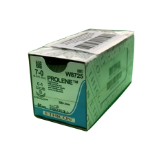 Хірургічна нитка Ethicon Пролен (Prolene) 7/0, довжина 60 см, 2 кол. голки 13 мм, W8725G (W8725)