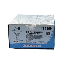 Хірургічна нитка Ethicon Пролен (Prolene) 7/0, довжина 60 см, 2 колючі голки 8 мм, 8735H