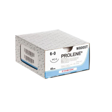 Хірургічна нитка Ethicon Пролен (Prolene) 6/0, довжина 45 см, ріж. голка 16 мм, W8005T