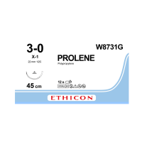 Хирургическая нить Ethicon Пролен (Prolene) 3/0, длина 45 см, реж. игла 22 мм W8731G