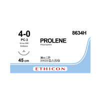 Хирургическая нить Ethicon Пролен (Prolene) 4/0, длина 45см, реж. игла 16мм, 8634H (W8007T)