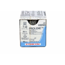 Хирургическая нить Ethicon Пролен (Prolene) 7/0, длина 60 см, 2 кол. иглы 9,3 мм, W8304