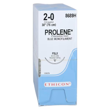 Хирургическая нить Ethicon Пролен (Prolene) 2/0, длина 75 см, обр-реж. игла 36 мм, 8689H