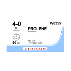 Хірургічна нитка Ethicon Пролен (Prolene) 2/0, довжина 75 см, 2 кол. голки 26 мм, W8355