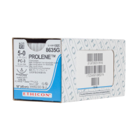 Хірургічна нитка Ethicon Пролен (Prolene) 5/0, довжина 45 см, ріж. голка 16 мм, 8635G (W527)