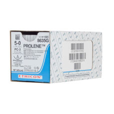Хірургічна нитка Ethicon Пролен (Prolene) 5/0, довжина 45 см, ріж. голка 16 мм, 8635G (W527)