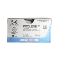 Хірургічна нитка Ethicon Пролен (Prolene) 5/0, довжина 45 см, звор-ріж. голка 13 мм, W8872T