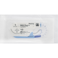 Хірургічна нитка Ethicon Пролен (Prolene) 1, довжина 100 см, кол. голка 40 мм, W742
