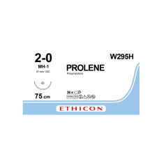 Хірургічна нитка Ethicon Пролен (Prolene) 2/0, довжина 75 см, кол. голка 31 мм, (W295) W295H