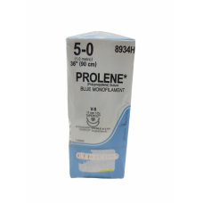 Хирургическая нить Ethicon Пролен (Prolene) 5/0, длина 90 см, 2 кол-реж. иглы 17 мм, 8934H (W8830)