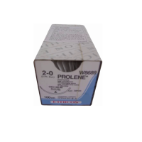 Хирургическая нить Ethicon Пролен (Prolene) 2/0, длина 100 см, обр-реж. игла 40 мм, W8689