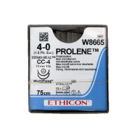 Хірургічна нитка Ethicon Пролен (Prolene) 4/0, довжина 75 см, 2 кол. голки 13 мм, W8665