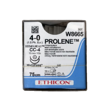 Хірургічна нитка Ethicon Пролен (Prolene) 4/0, довжина 75 см, 2 кол. голки 13 мм, W8665