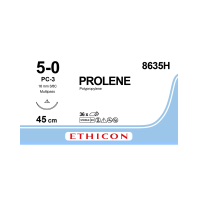 Хірургічна нитка Ethicon Пролен (Prolene) 5/0, довжина 45 см, ріж. голка 16 мм, 8635H (W8006T)