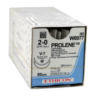Хирургическая нить Ethicon Пролен (Prolene) 2/0, длина 90 см, 2 кол-реж. иглы 26 мм, W8977