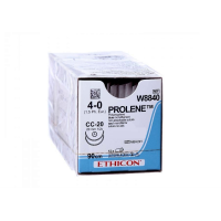 Хірургічна нитка Ethicon Пролен (Prolene) 4/0, довжина 90 см, 2 кол. голки 20 мм, W8840