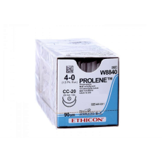 Хірургічна нитка Ethicon Пролен (Prolene) 4/0, довжина 90 см, 2 кол. голки 20 мм, W8840