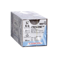 Хирургическая нить Ethicon Пролен (Prolene) 6/0, длина 60 см, 2 кол. иглы 9,3 мм, W8712 (8805H)