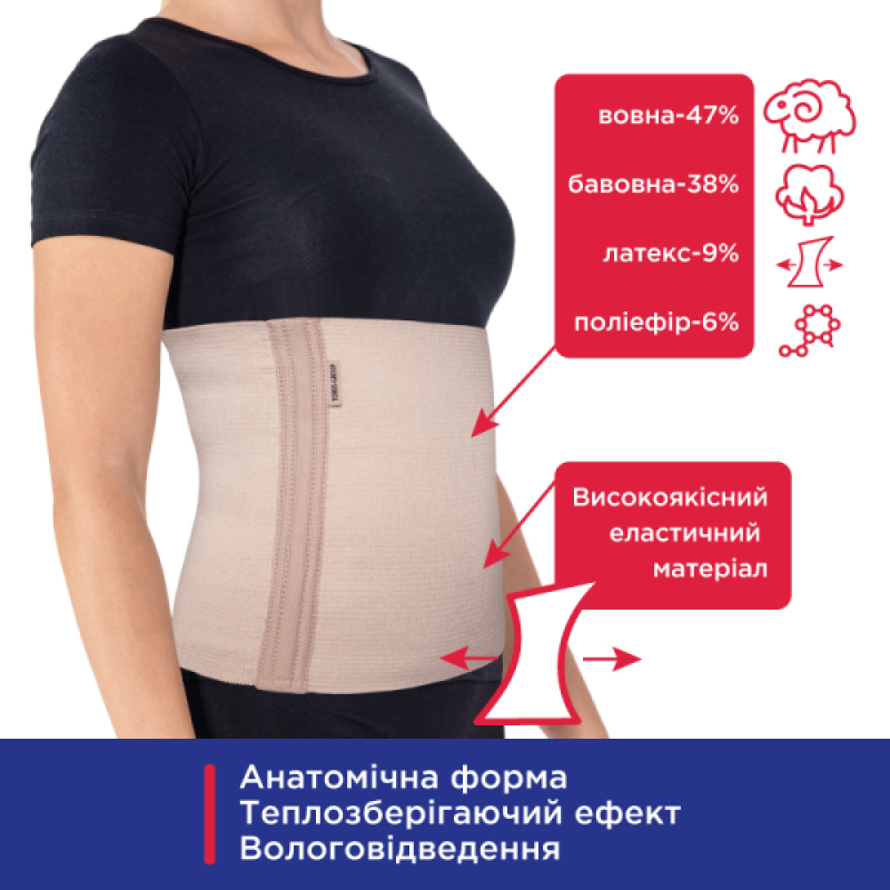 Бандаж протирадикулітний Торос Тип 157