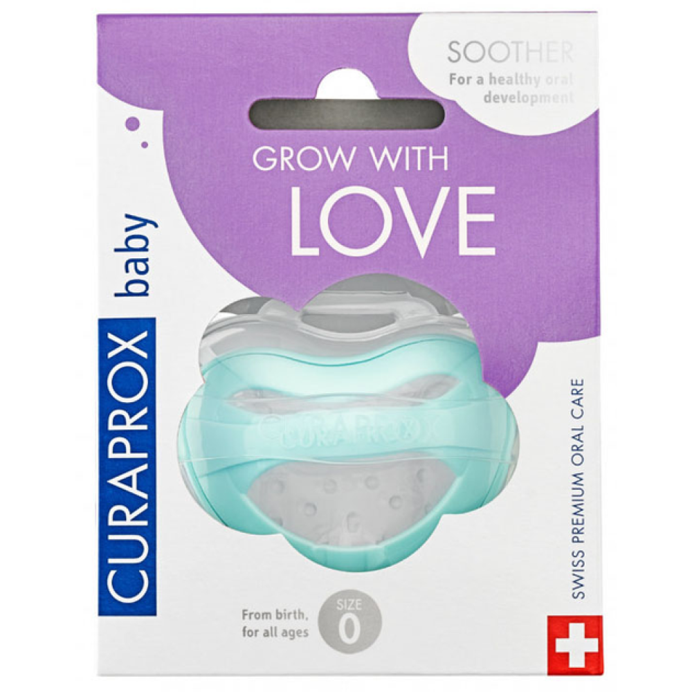 Пустышка для детей Curaprox Babysoother turquoise/0 (Бирюзовая) (0-7 месяцев)