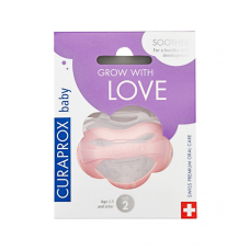 Набор соска + контейнер для хранения Curaprox Babysoother pink/2 (Розового цвета) (18-36 месяцев)