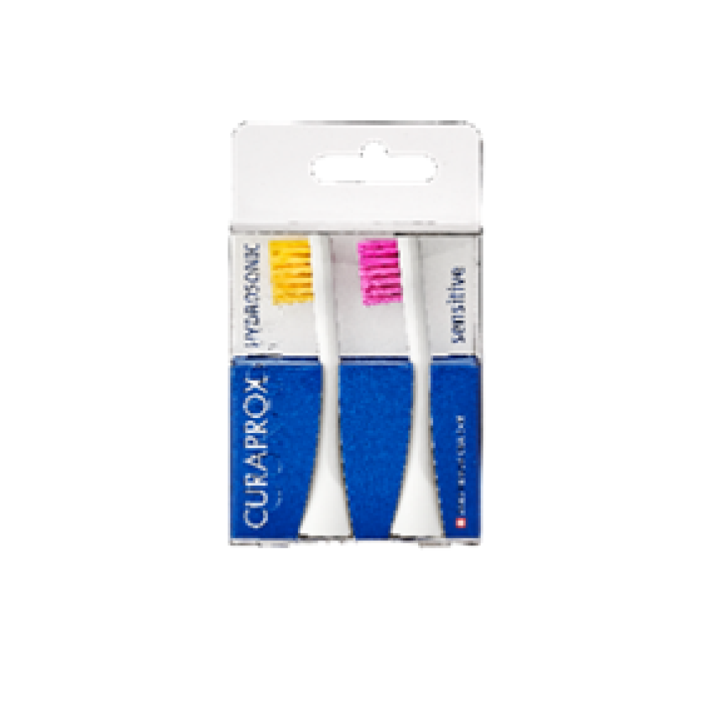 Насадки Sensitive для звуковой щетки Curaprox Hydrosonic ortho (2 шт.) (Цвета в ассорт.)