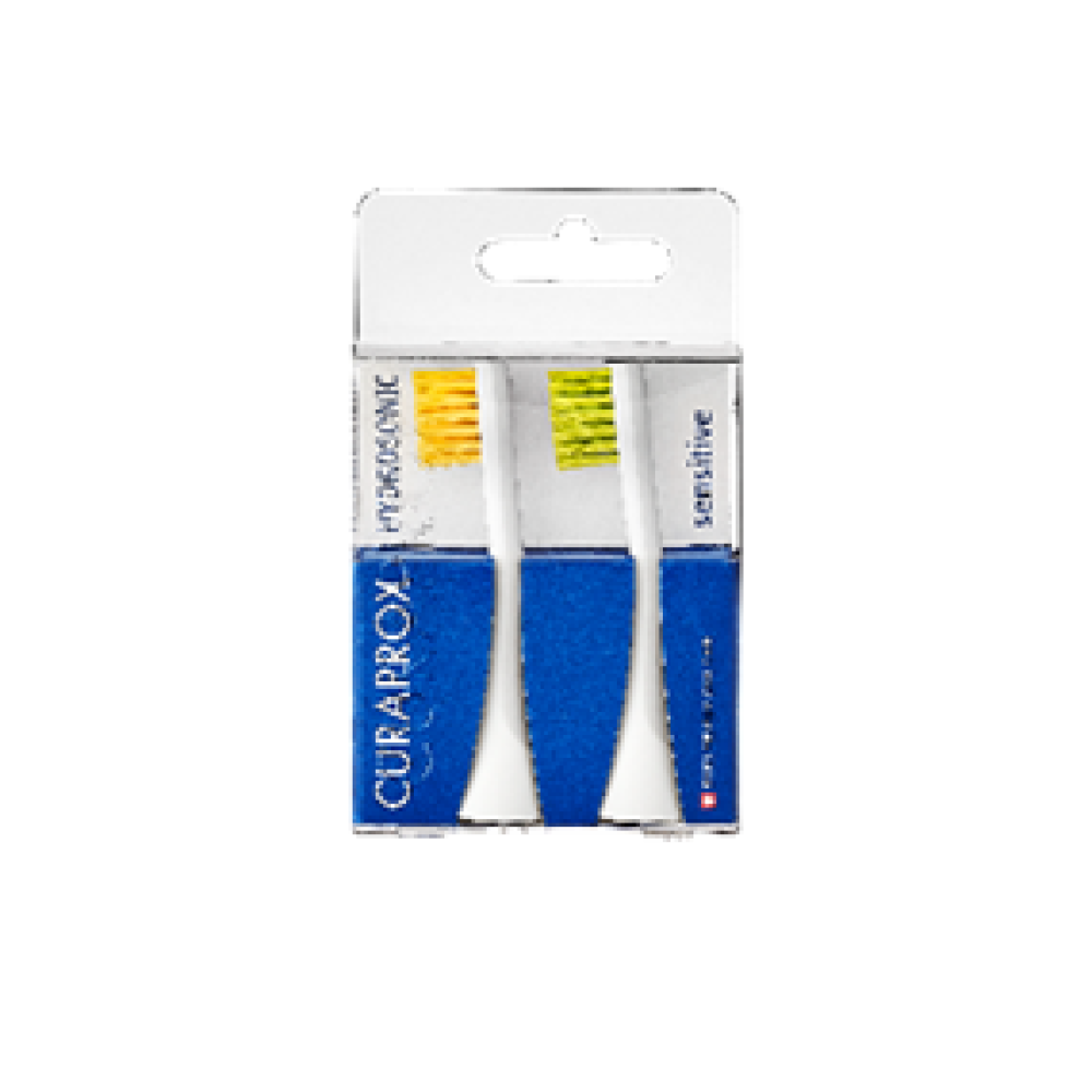 Насадки Sensitive для звуковой щетки Curaprox Hydrosonic ortho (2 шт.) (Цвета в ассорт.)