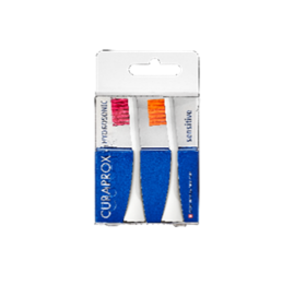 Насадки Sensitive для звуковой щетки Curaprox Hydrosonic ortho (2 шт.) (Цвета в ассорт.)
