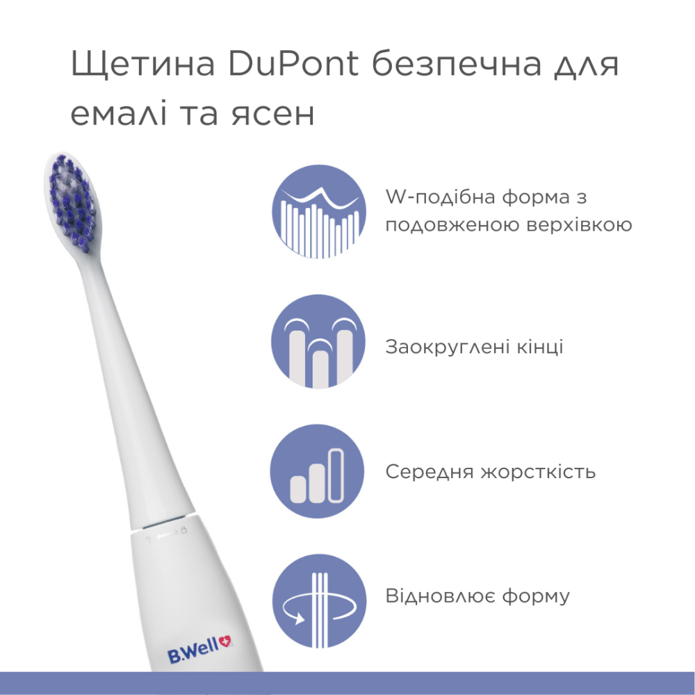 Змінні насадки щіток B.Well для PRO-850 (Чорний / Білий)