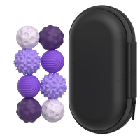 Сенсорні магнітні кульки, набір 8 шт, з чохлом, розмір M Beauty Gadgets (Зелений / Фіолетовий)