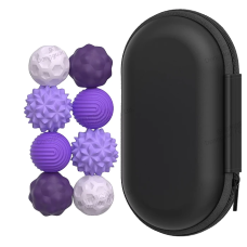 Сенсорні магнітні кульки, набір 8 шт, з чохлом, розмір M Beauty Gadgets (Зелений / Фіолетовий)