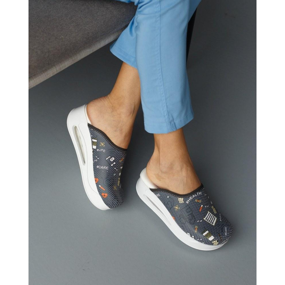 Взуття медичне сабо Health gray з підошвою AirMax