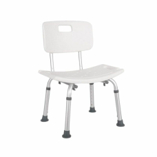 Cтелец для душа алюминиевый со спинкой Ortomedica CA701