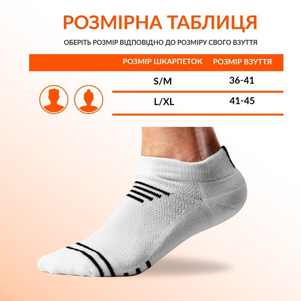 Шкарпетки Спортивні Низькі ANRI.E. (Білі)
