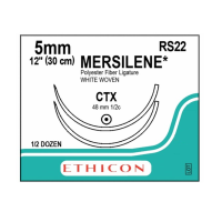 Хирургическая лента Ethicon Мерсилен (Mersilene Tape) длина 40 см, 2 кол. иглы 48 мм, RS22